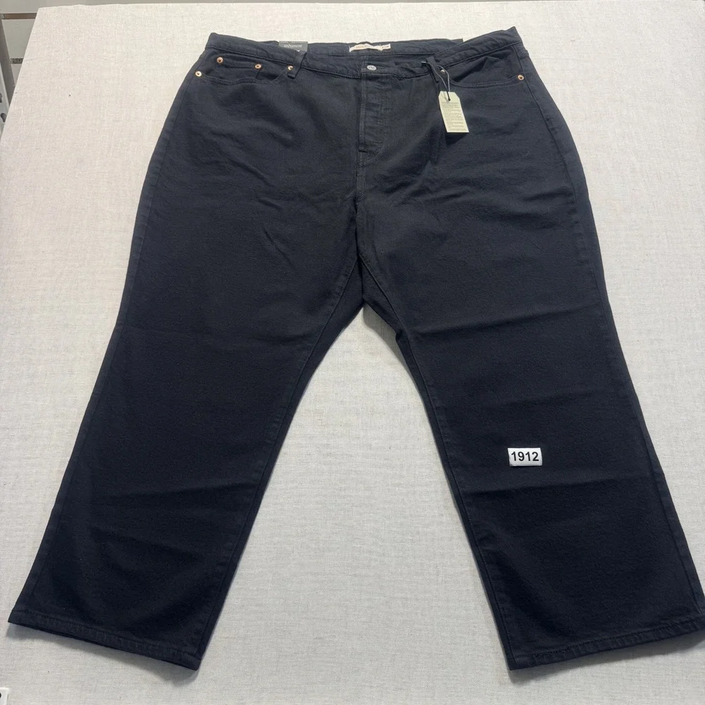 Levi's Wedgie Straight Jeans Women Sz 22W‎ Black New With Tags